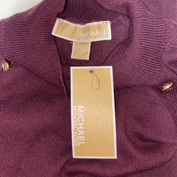 NWT MICHAEL Michael Kors Embellished Mock Neck Sweater - Picture 3 of 6